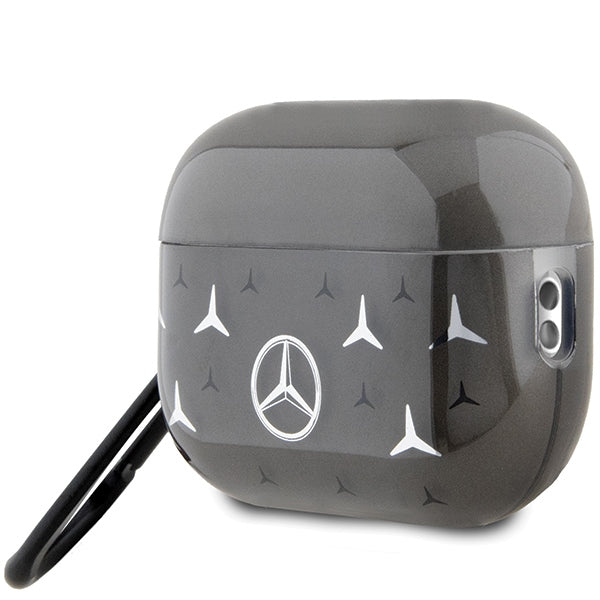 Mercedes‑Benz AirPods Pro 2 dėklas – juodas, Large Star Pattern