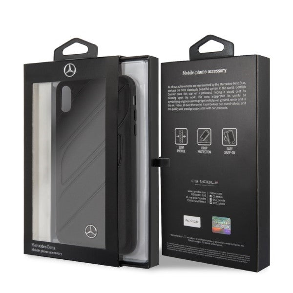 Mercedes-Benz odinis dėklas iPhone XS Max – juodas -- iPhone XS Max