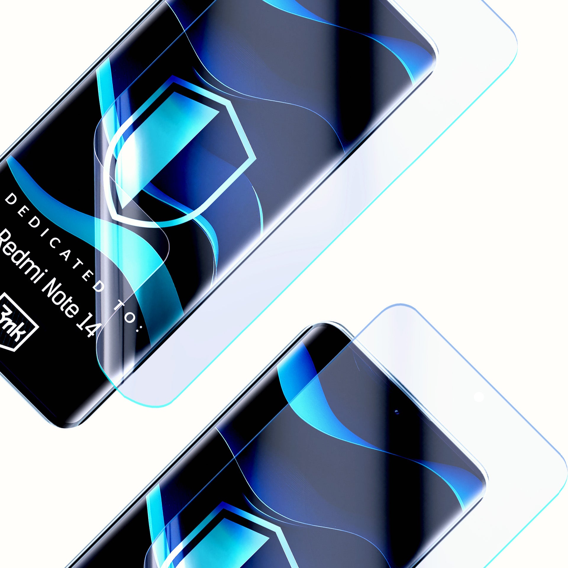 Hibridinis stiklas 3mk FlexibleGlass™, skirtas Xiaomi Redmi Note 14 4G