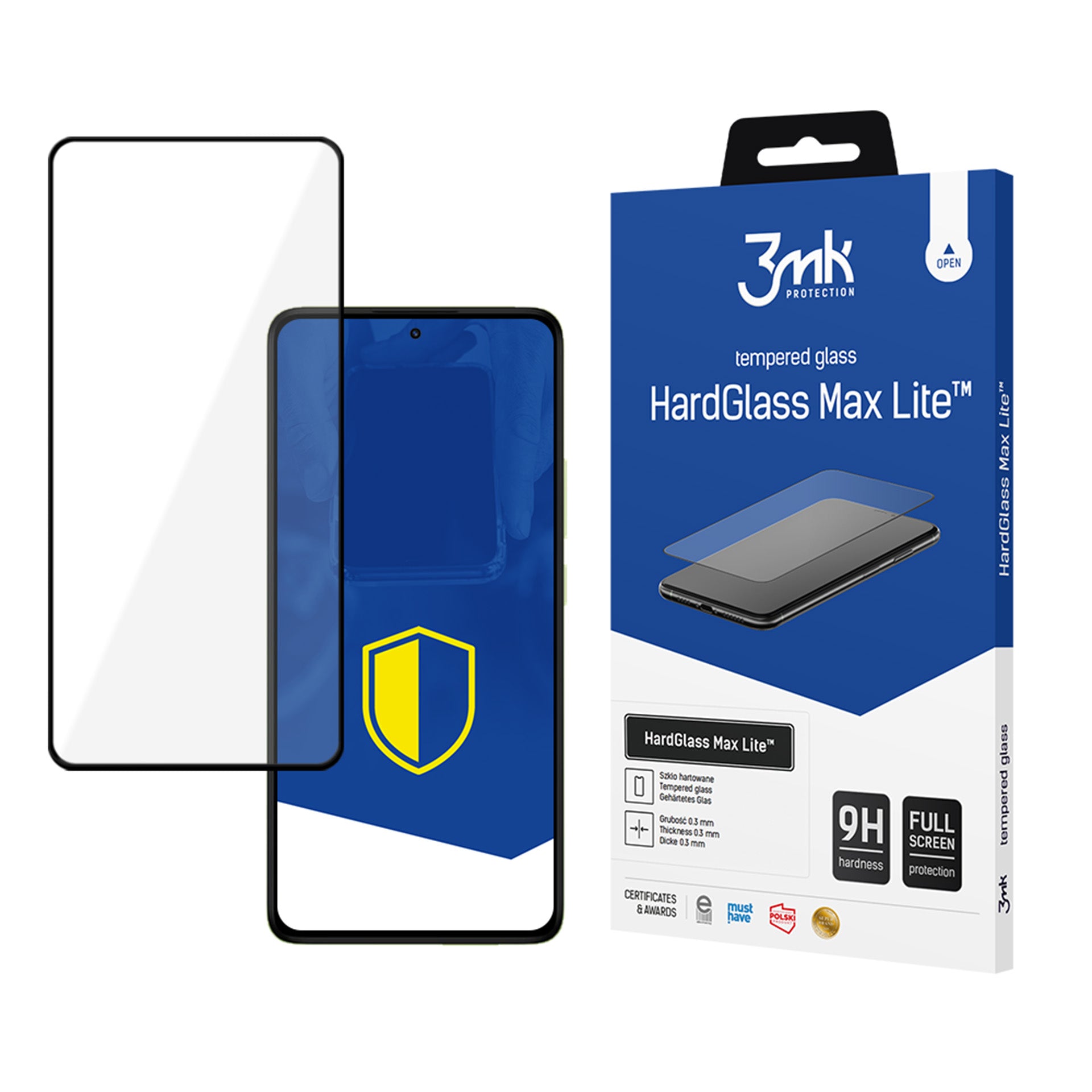 Grūdintas stiklas 3mk HardGlass Max Lite Black, skirtas Xiaomi Redmi Note 14 PRO / 14 PRO+ 5G