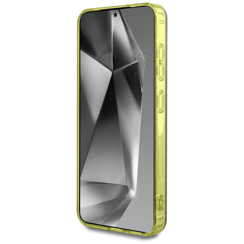 Guess MagSafe dėklas Samsung Galaxy S25 – rudas