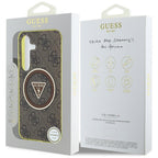 Guess MagSafe dėklas Samsung Galaxy S25 – rudas