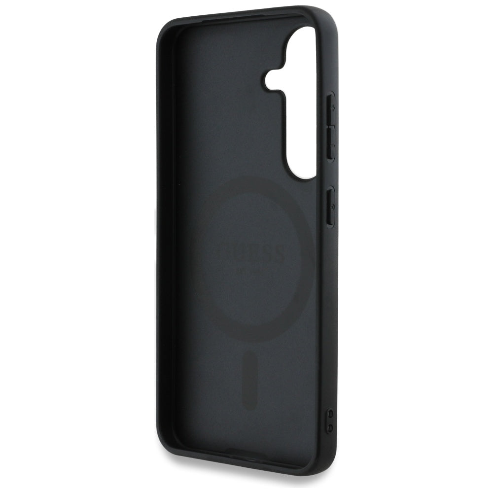 Guess MagSafe dėklas Samsung Galaxy S25 – juodas
