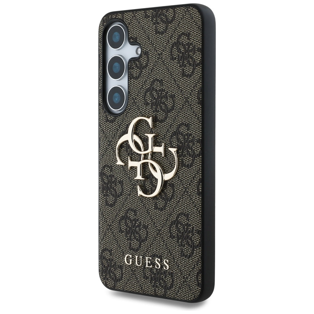 Guess Big 4G Logo Classic Logo dėklas Samsung Galaxy S25, rudas -- Samsung Galaxy S25