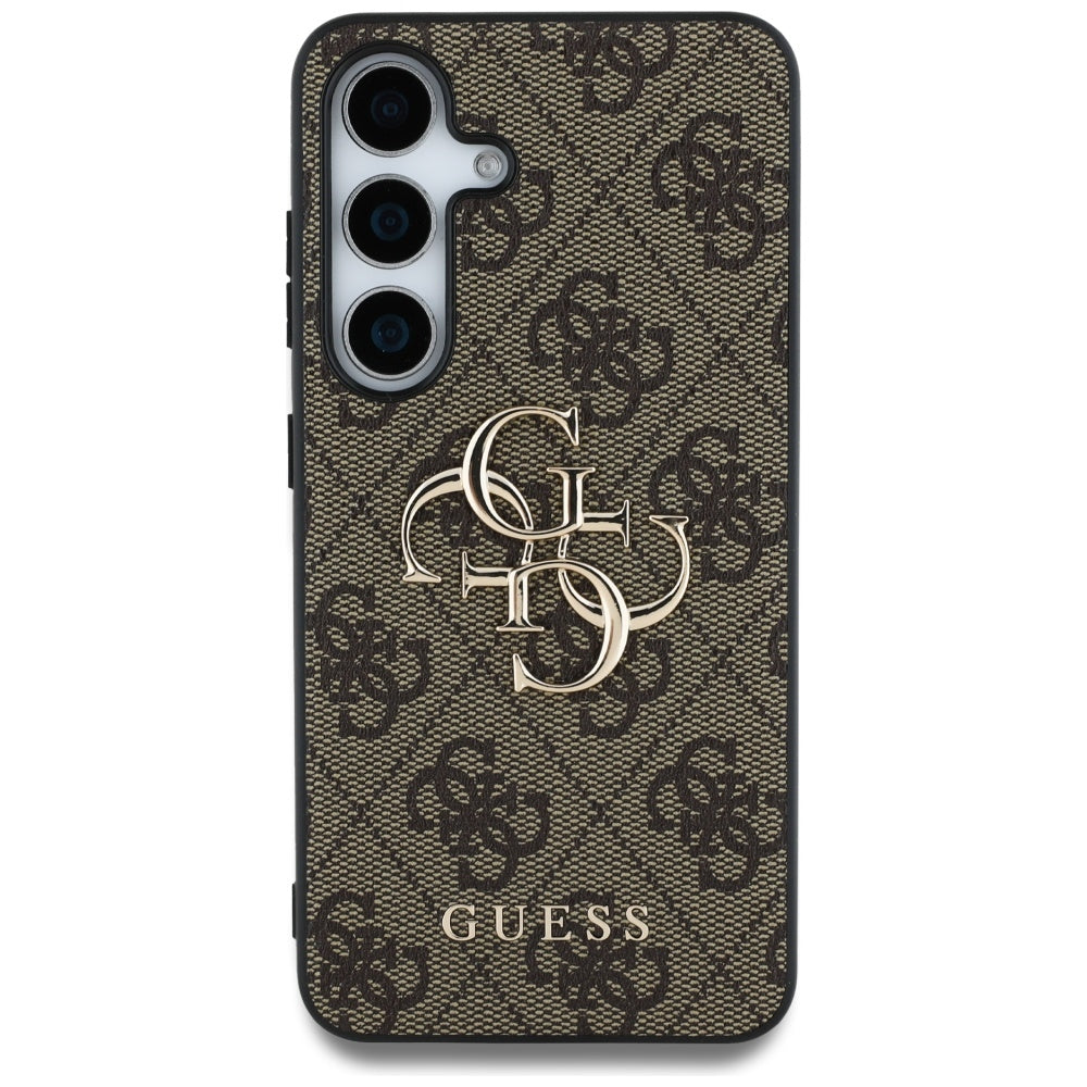 Guess Big 4G Logo Classic Logo dėklas Samsung Galaxy S25, rudas -- Samsung Galaxy S25