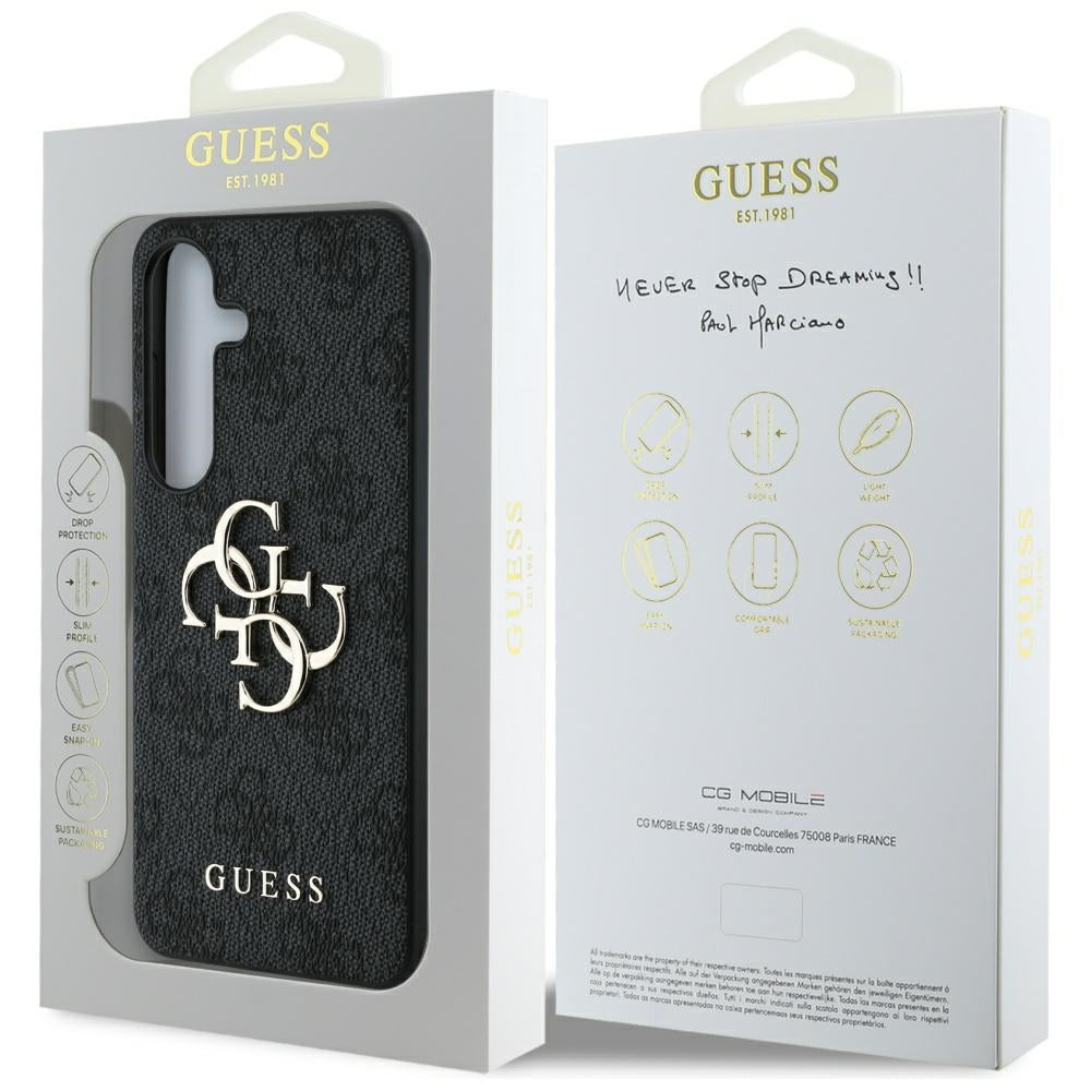 Guess Big 4G dėklas Samsung Galaxy S25 – juodas