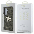 Guess Big 4G dėklas Samsung Galaxy S25+ – rudas