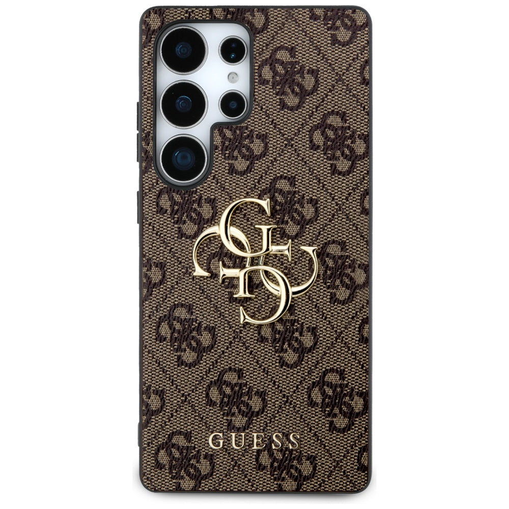 Guess Big 4G Logo Classic Logo dėklas Samsung Galaxy S25 Ultra, rudas -- Samsung Galaxy S25 Ultra
