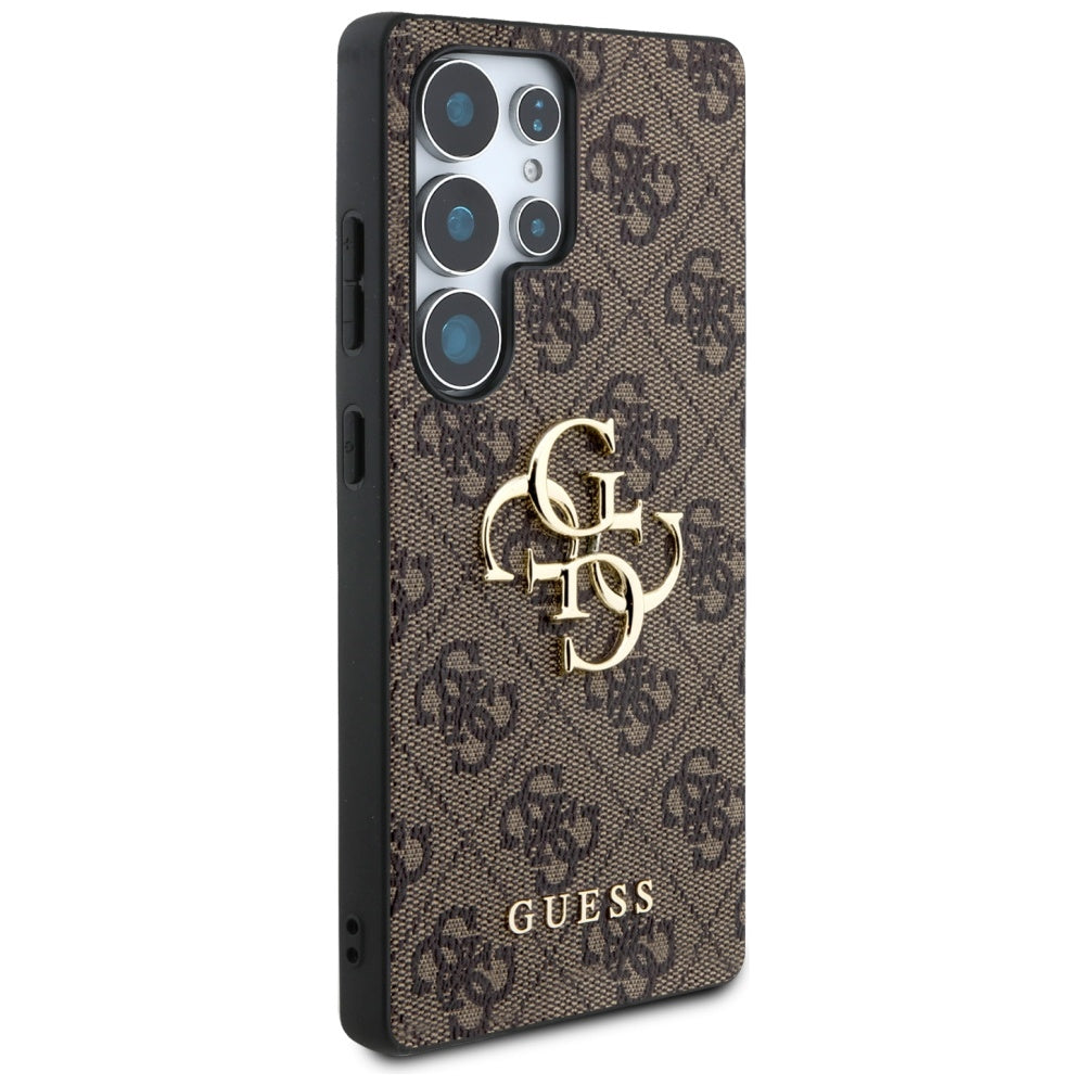 Guess Big 4G Logo Classic Logo dėklas Samsung Galaxy S25 Ultra, rudas -- Samsung Galaxy S25 Ultra