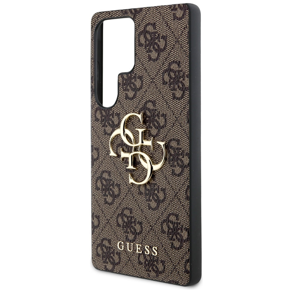 Guess Big 4G Logo Classic Logo dėklas Samsung Galaxy S25 Ultra, rudas -- Samsung Galaxy S25 Ultra