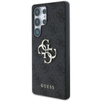 Guess Big 4G Logo Classic Logo dėklas Samsung Galaxy S25 Ultra, juodas -- Samsung Galaxy S25 Ultra