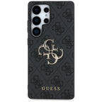 Guess Big 4G Logo Classic Logo dėklas Samsung Galaxy S25 Ultra, juodas -- Samsung Galaxy S25 Ultra