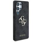Guess Big 4G Logo Classic Logo dėklas Samsung Galaxy S25 Ultra, juodas -- Samsung Galaxy S25 Ultra