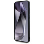 Guess Fixed Glitter Big 4G Metal Logo dėklas Samsung Galaxy S25+ – juodas -- Samsung Galaxy S25+
