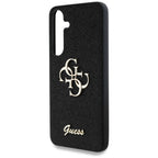 Guess Fixed Glitter Big 4G Metal Logo dėklas Samsung Galaxy S25+ – juodas -- Samsung Galaxy S25+