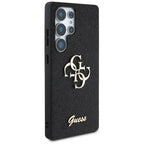 Guess blizgus 4G dėklas Samsung Galaxy S25 Ultra – juodas