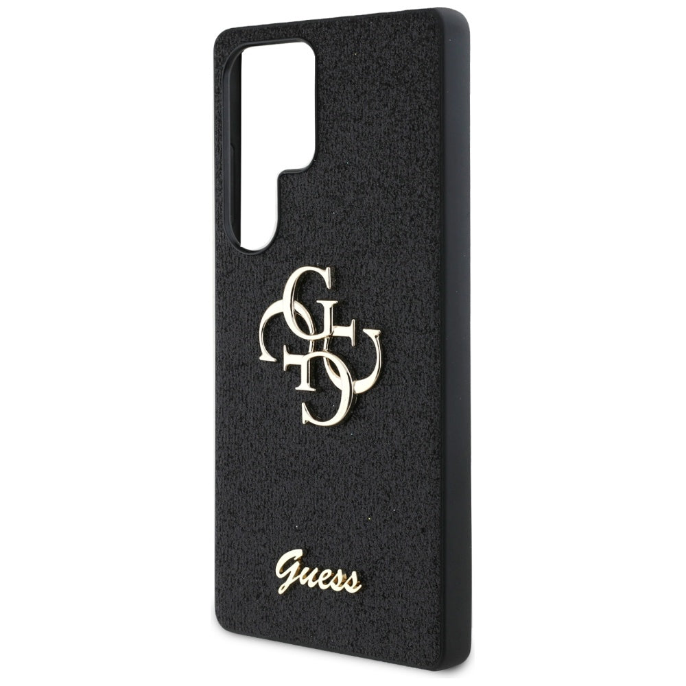 Guess blizgus 4G dėklas Samsung Galaxy S25 Ultra – juodas