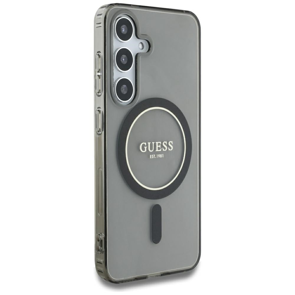 Guess MagSafe dėklas Samsung Galaxy S25 – juodas