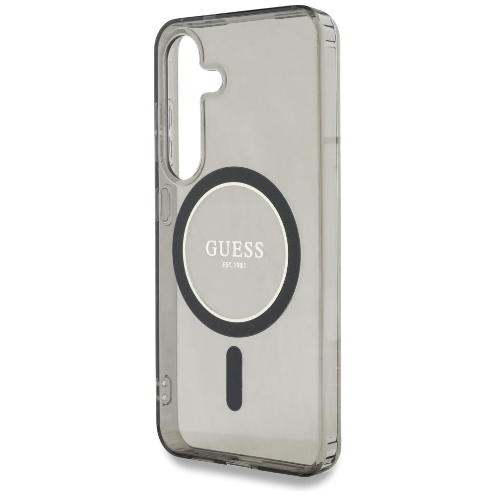 Guess MagSafe dėklas Samsung Galaxy S25 – juodas