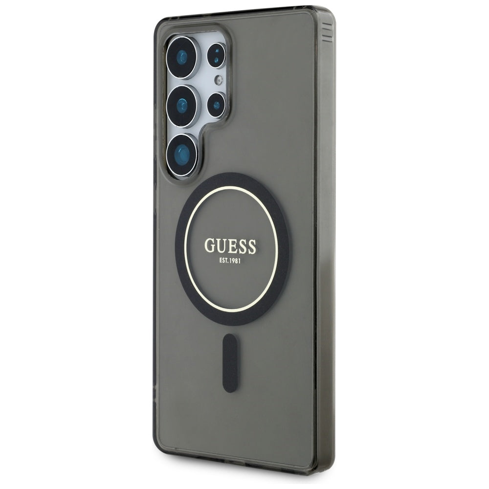 Guess MagSafe dėklas Galaxy S25 Ultra – juodas