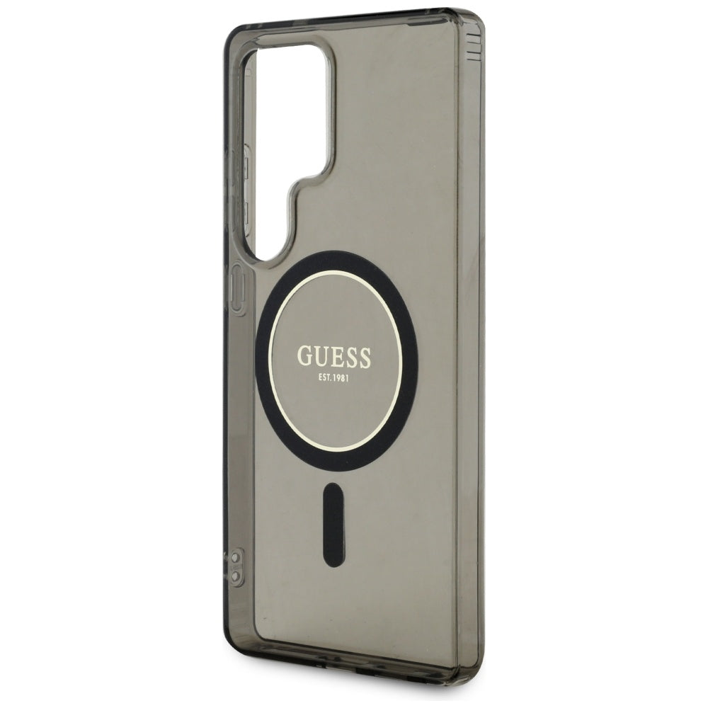 Guess MagSafe dėklas Galaxy S25 Ultra – juodas