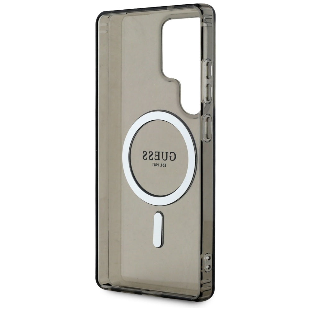 Guess MagSafe dėklas Galaxy S25 Ultra – juodas