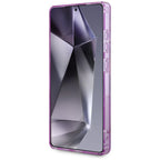 Guess Glitter Flowers Triangle Buttons MagSafe dėkliukas skirtas Samsung Galaxy S25 Ultra - violetinė -- Samsung Galaxy...