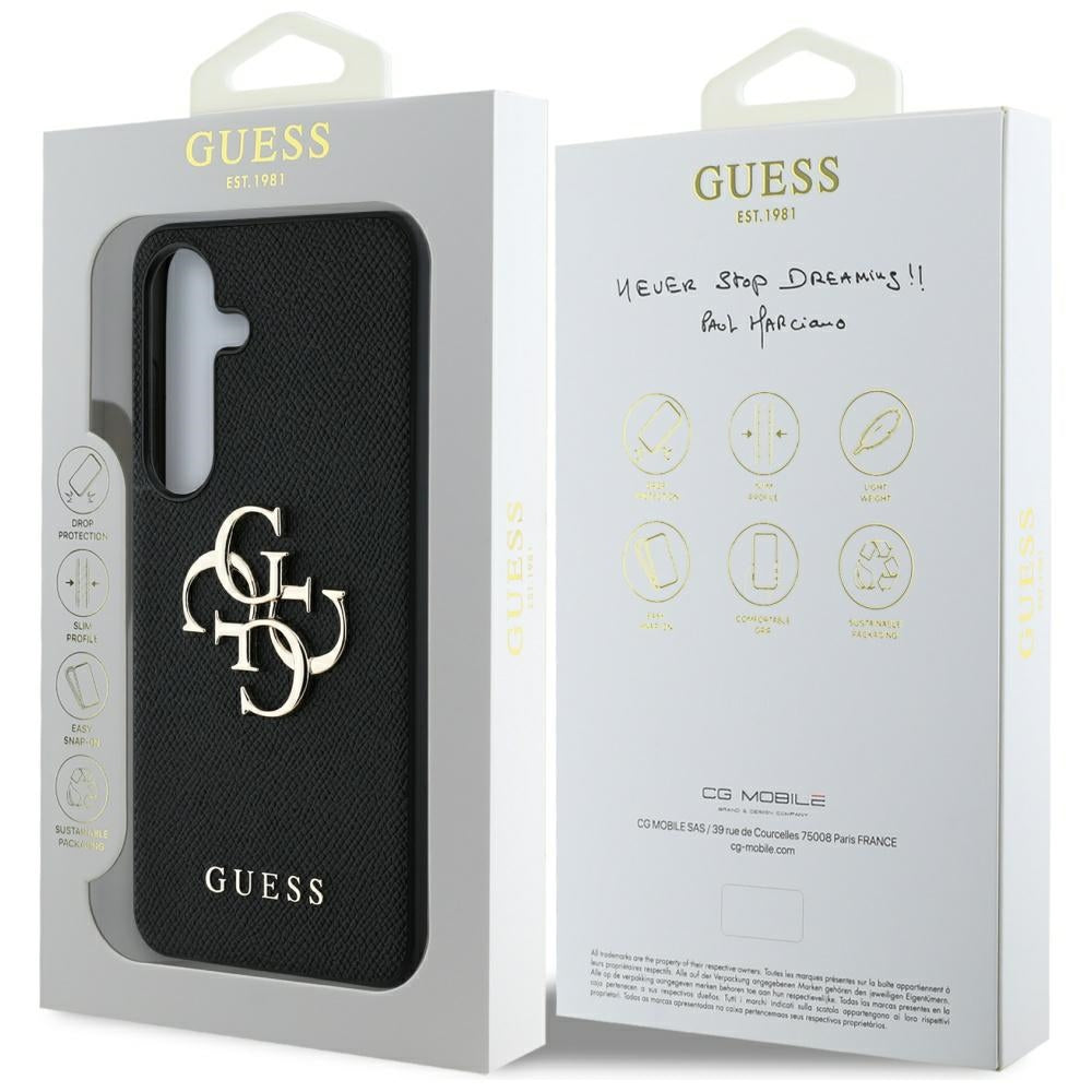 Guess 4G dėklas Samsung Galaxy S25 – juodas