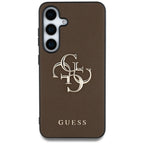 Guess 4G dėklas Samsung Galaxy S25+ – rudas