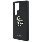 Guess Grained Big 4G Logo Small Classic Logo dėklas Samsung Galaxy S25 Ultra - juoda -- Samsung Galaxy S25 Ultra