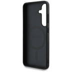 Guess odinis MagSafe dėklas Samsung Galaxy S25 – rudas