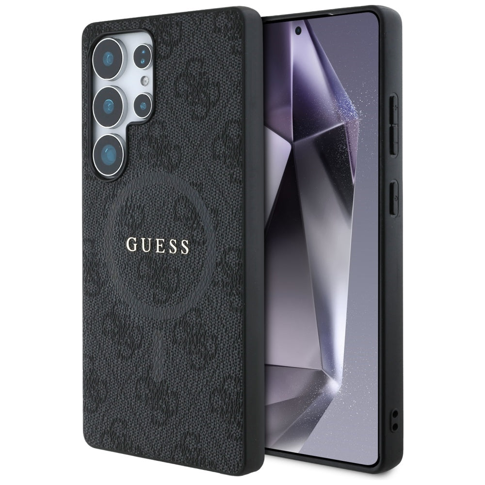 Guess odinis MagSafe dėklas Galaxy S25 Ultra – juodas
