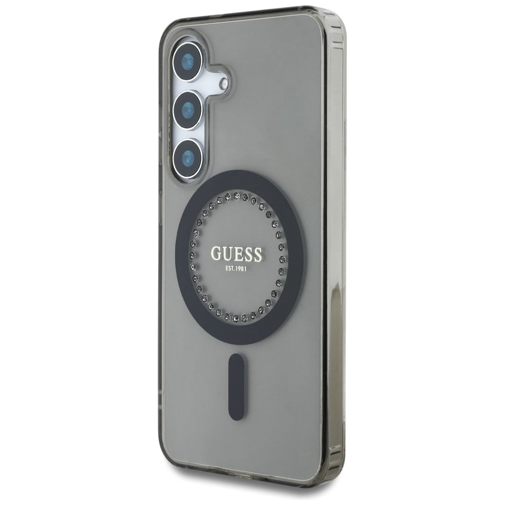 Guess MagSafe dėklas Samsung Galaxy S25 – juodas