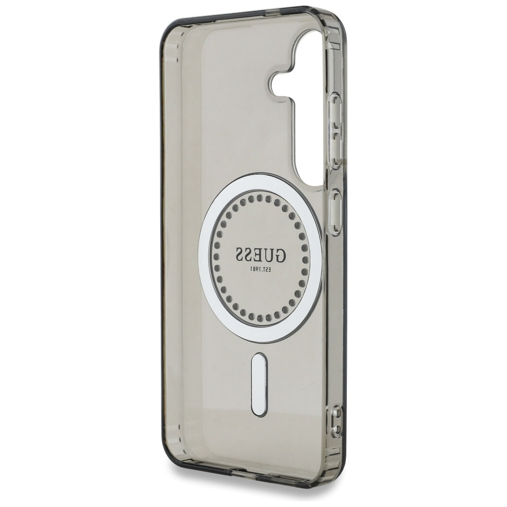 Guess MagSafe dėklas Samsung Galaxy S25 – juodas