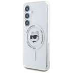 Karl Lagerfeld MagSafe dėklas Galaxy S25 – baltas -- Samsung Galaxy S25