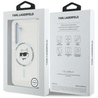 Karl Lagerfeld MagSafe dėklas Galaxy S25 – baltas -- Samsung Galaxy S25