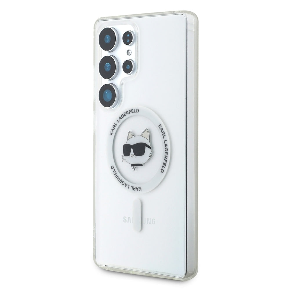 Karl Lagerfeld MagSafe dėklas S25 Ultra – baltas
