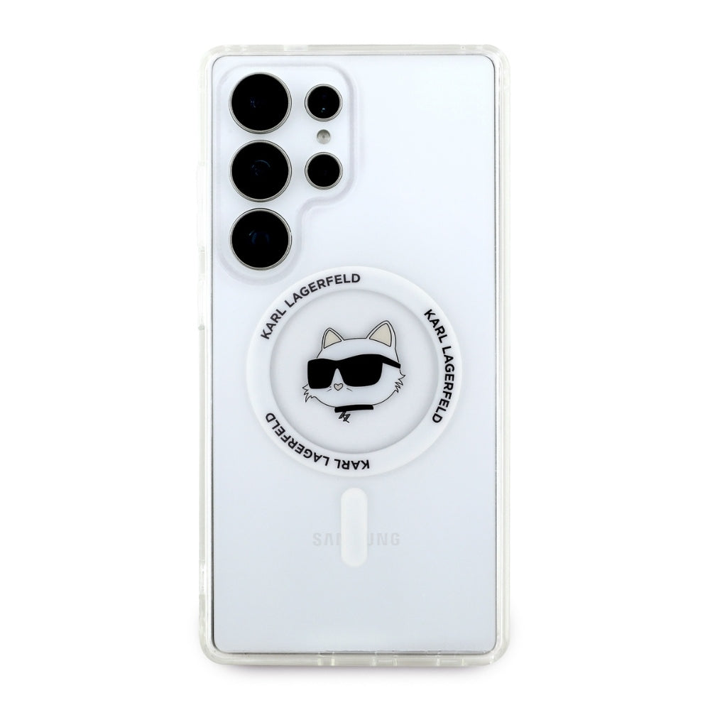 Karl Lagerfeld MagSafe dėklas S25 Ultra – baltas