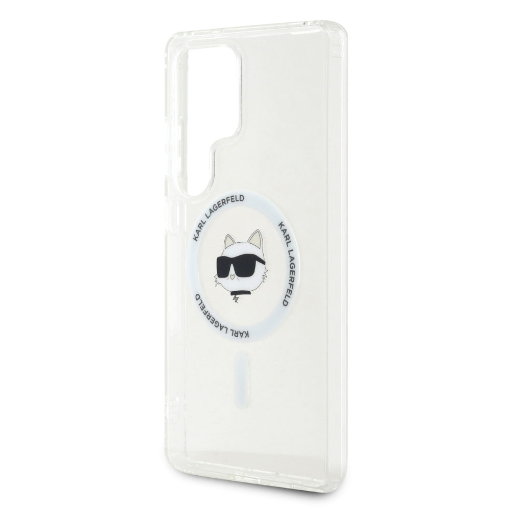 Karl Lagerfeld MagSafe dėklas S25 Ultra – baltas