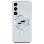Karl Lagerfeld MagSafe dėklas Samsung Galaxy S25 – baltas
