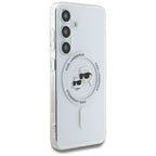 Karl Lagerfeld MagSafe dėklas Samsung Galaxy S25 – baltas
