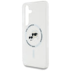 Karl Lagerfeld MagSafe dėklas Samsung Galaxy S25 – baltas