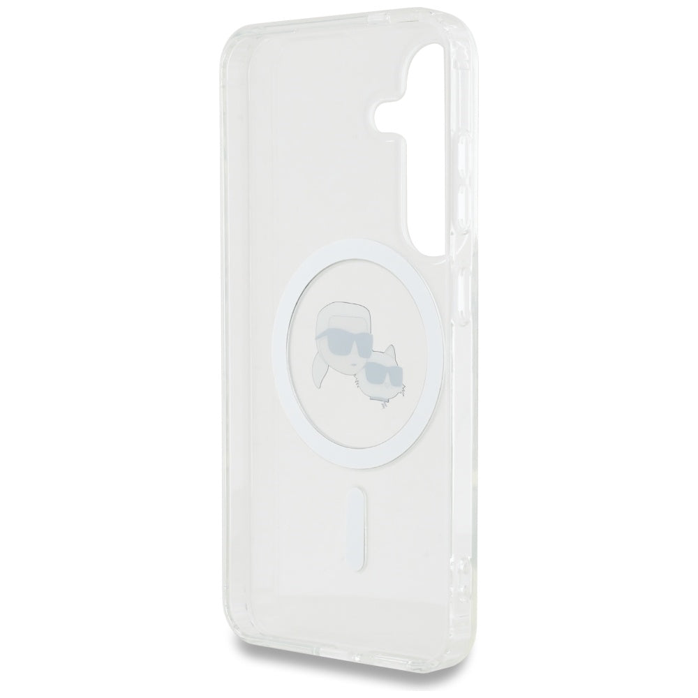 Karl Lagerfeld MagSafe dėklas Samsung Galaxy S25 – baltas