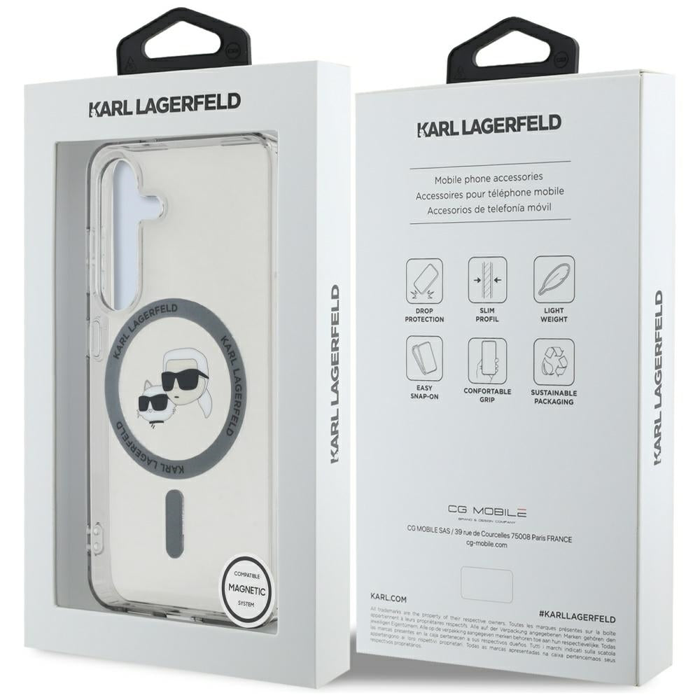 Karl Lagerfeld MagSafe dėklas Galaxy S25 – juodas