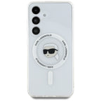 Karl Lagerfeld MagSafe dėklas Galaxy S25 – baltas