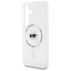 Karl Lagerfeld MagSafe dėklas Galaxy S25 – baltas