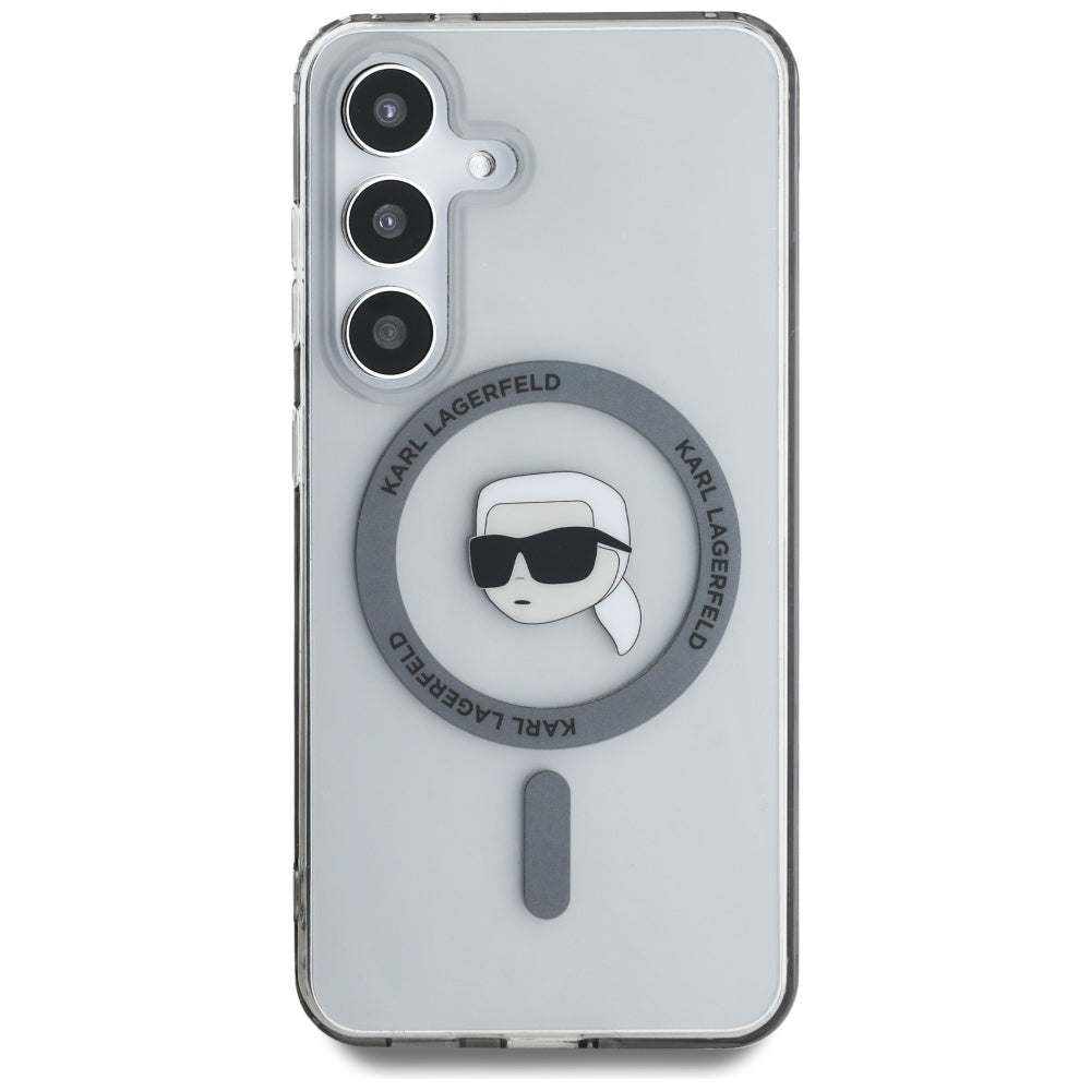 Karl Lagerfeld MagSafe dėklas Samsung Galaxy S25 – juodas