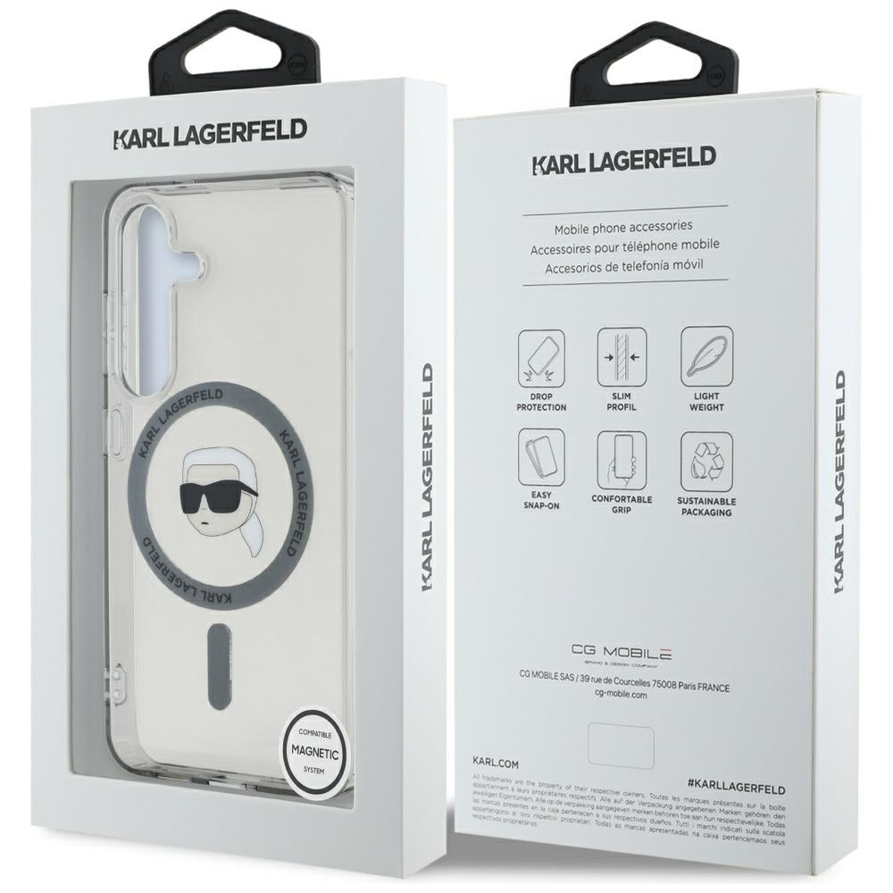 Karl Lagerfeld MagSafe dėklas Samsung Galaxy S25 – juodas