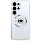 Karl Lagerfeld MagSafe dėklas Galaxy S25 Ultra – baltas