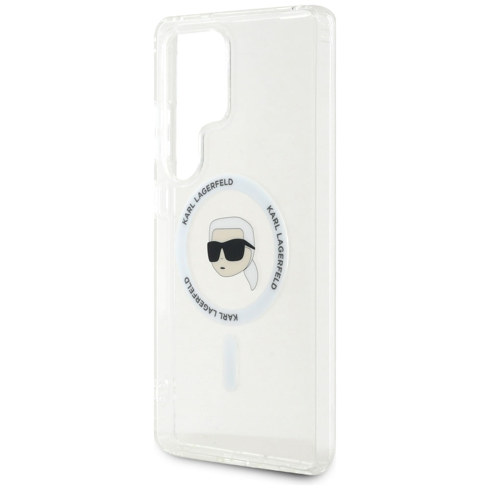 Karl Lagerfeld MagSafe dėklas Galaxy S25 Ultra – baltas